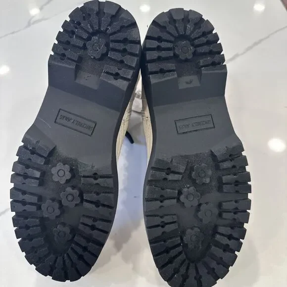 NWT Sincerely Jules Boots Combat military Chunky HARLEY Ivory Boots size 9 - Picture 6 of 12